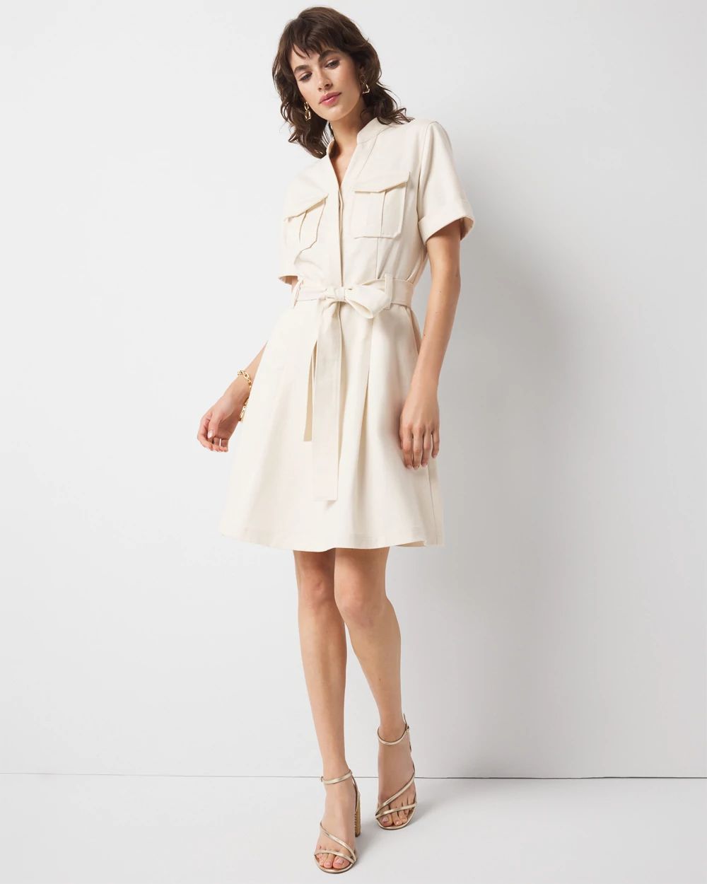 Petite Lace Shirt Dress | White House Black Market